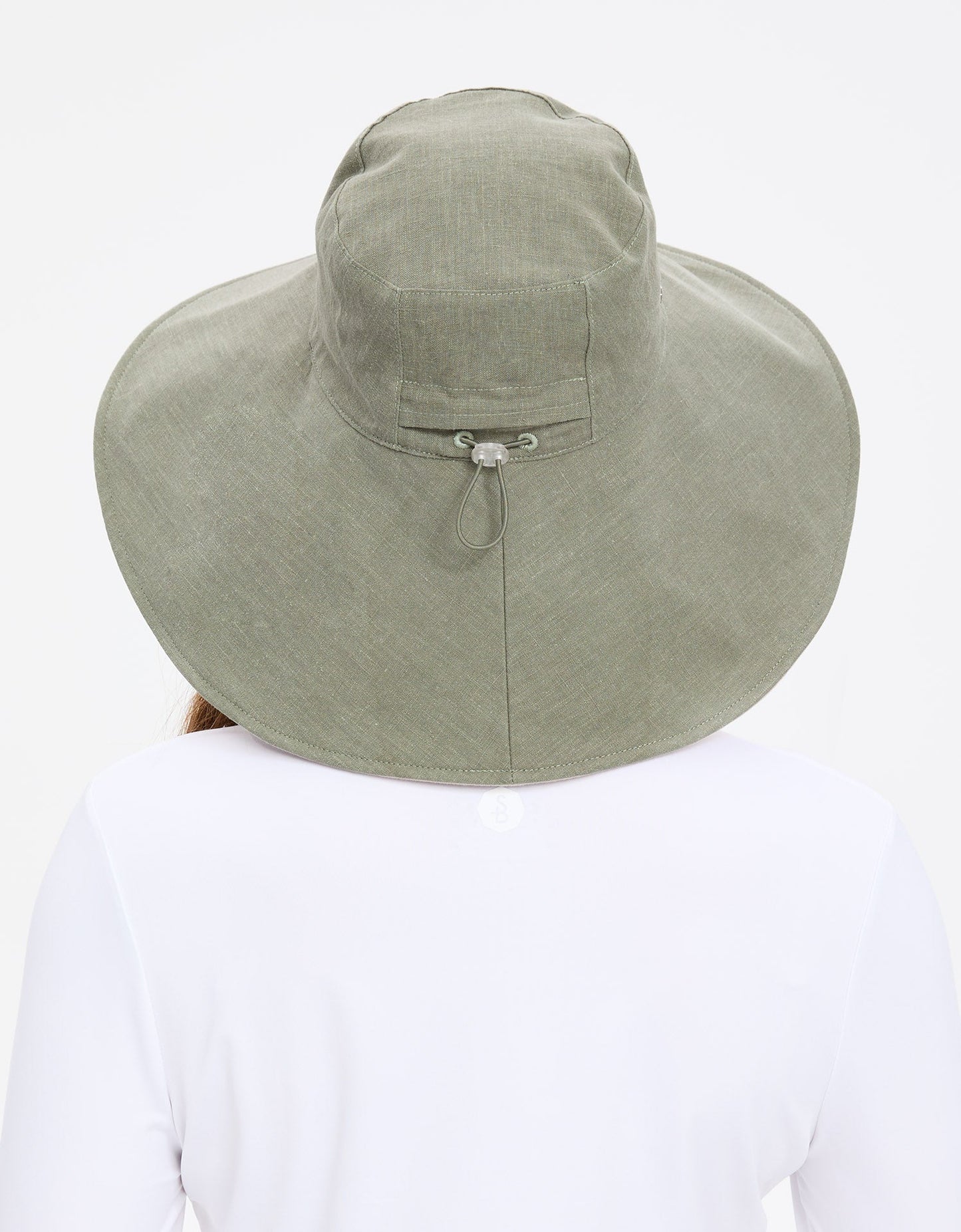 Ultra Wide Cotton UPF 50+ Linen Hat Adult- Sage/Beige