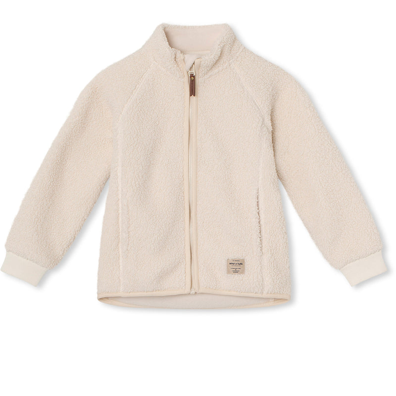 Cedric Teddy Fleece Zip Jacket -  White Swan