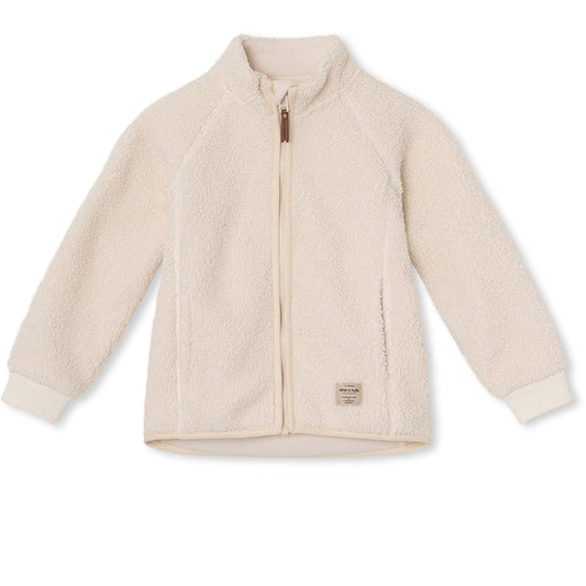 Cedric Teddy Fleece Zip Jacket -  White Swan