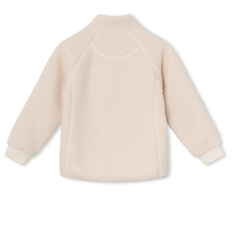 Cedric Teddy Fleece Zip Jacket -  White Swan