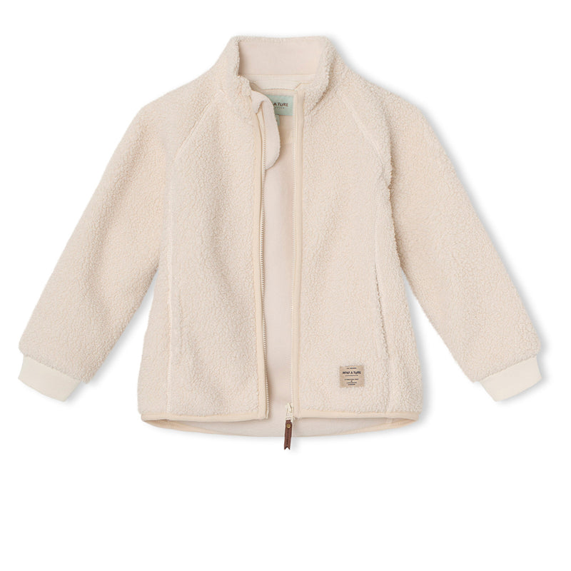 Cedric Teddy Fleece Zip Jacket -  White Swan