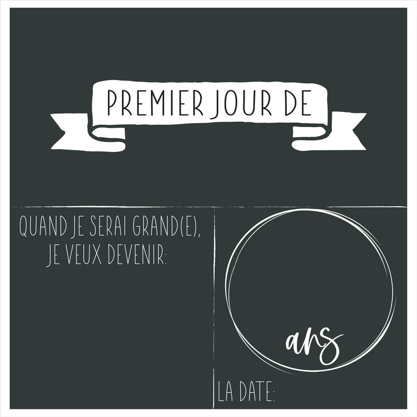 Reversible Back to School Erasable Board - French