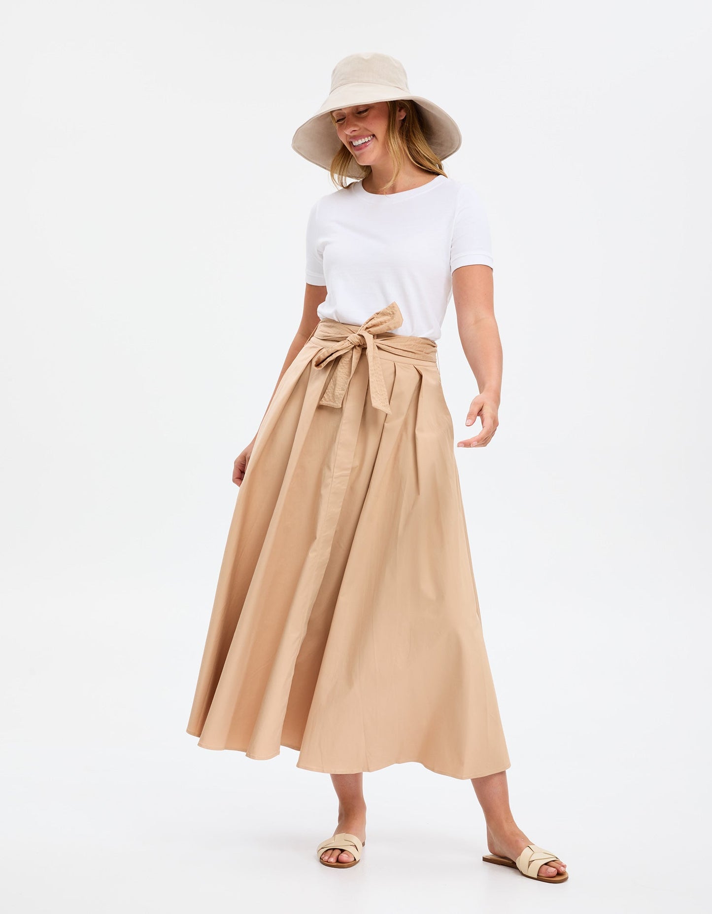 Ultra Wide Cotton UPF 50+ Linen Hat Adult- Light Natural