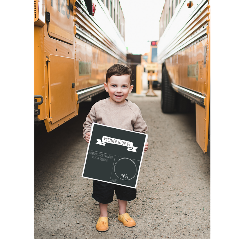 Reversible Back to School Erasable Board - French