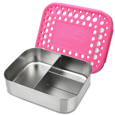 LunchBots Medium Trio 3 Bento Box - Pink