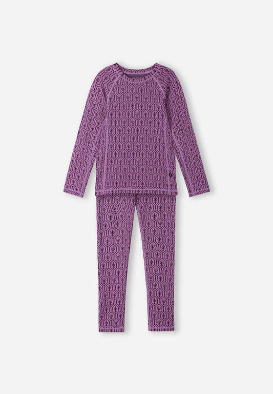 Taival Merino Wool Thermal Base Layer Set - Cold Pink