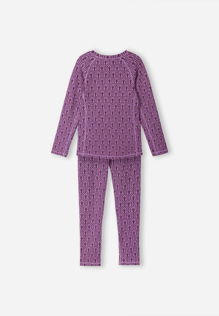 Taival Merino Wool Thermal Base Layer Set - Cold Pink