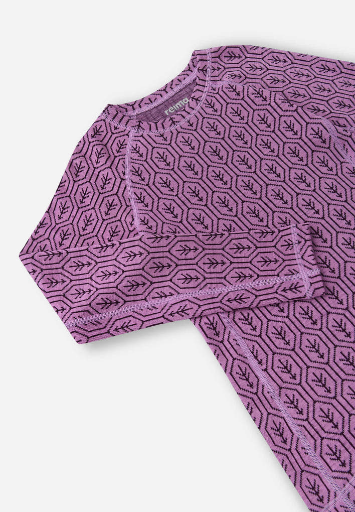 Taival Merino Wool Thermal Base Layer Set - Cold Pink