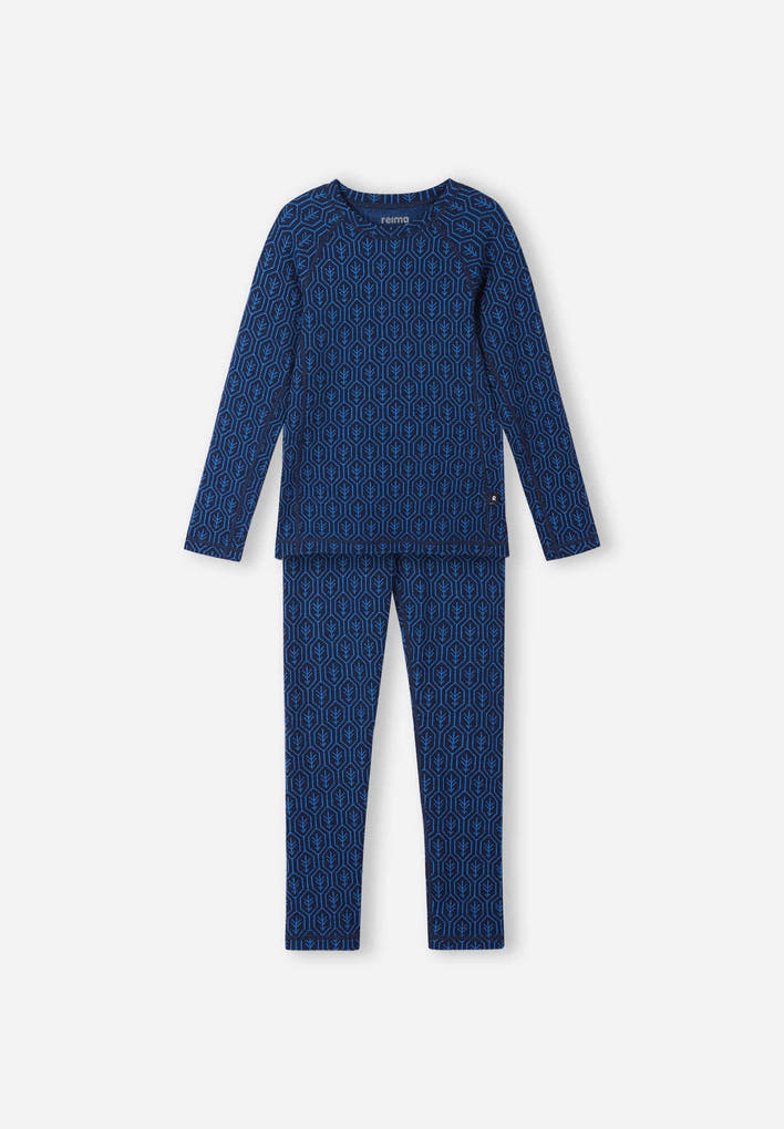 Taival Merino Wool Thermal Base Layer Set - Navy