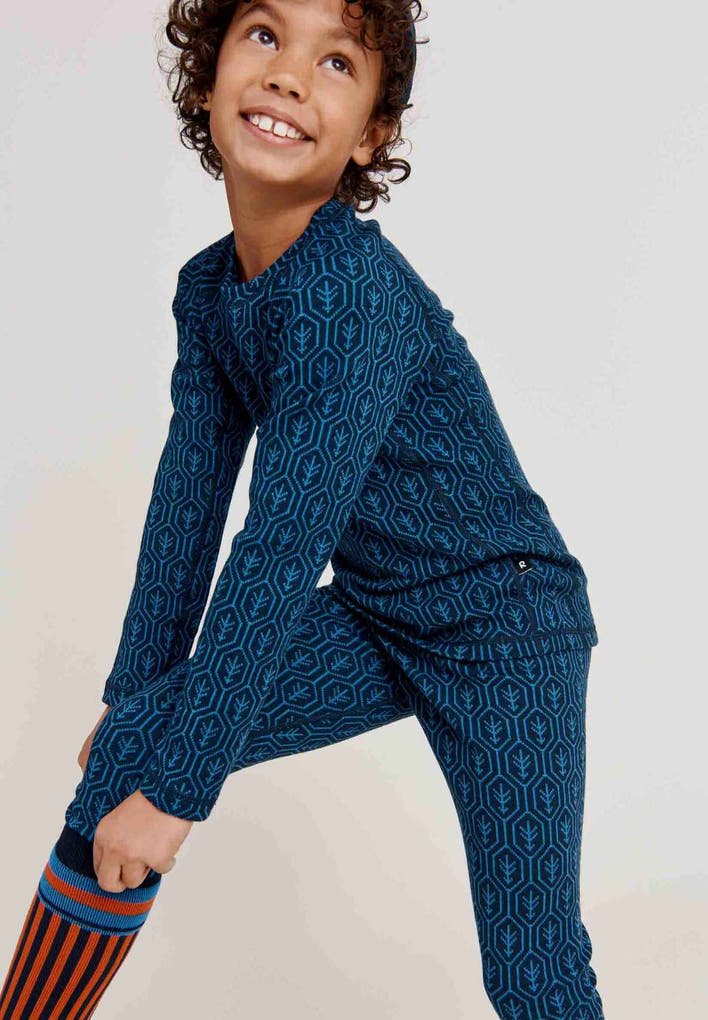 Taival Merino Wool Thermal Base Layer Set - Navy