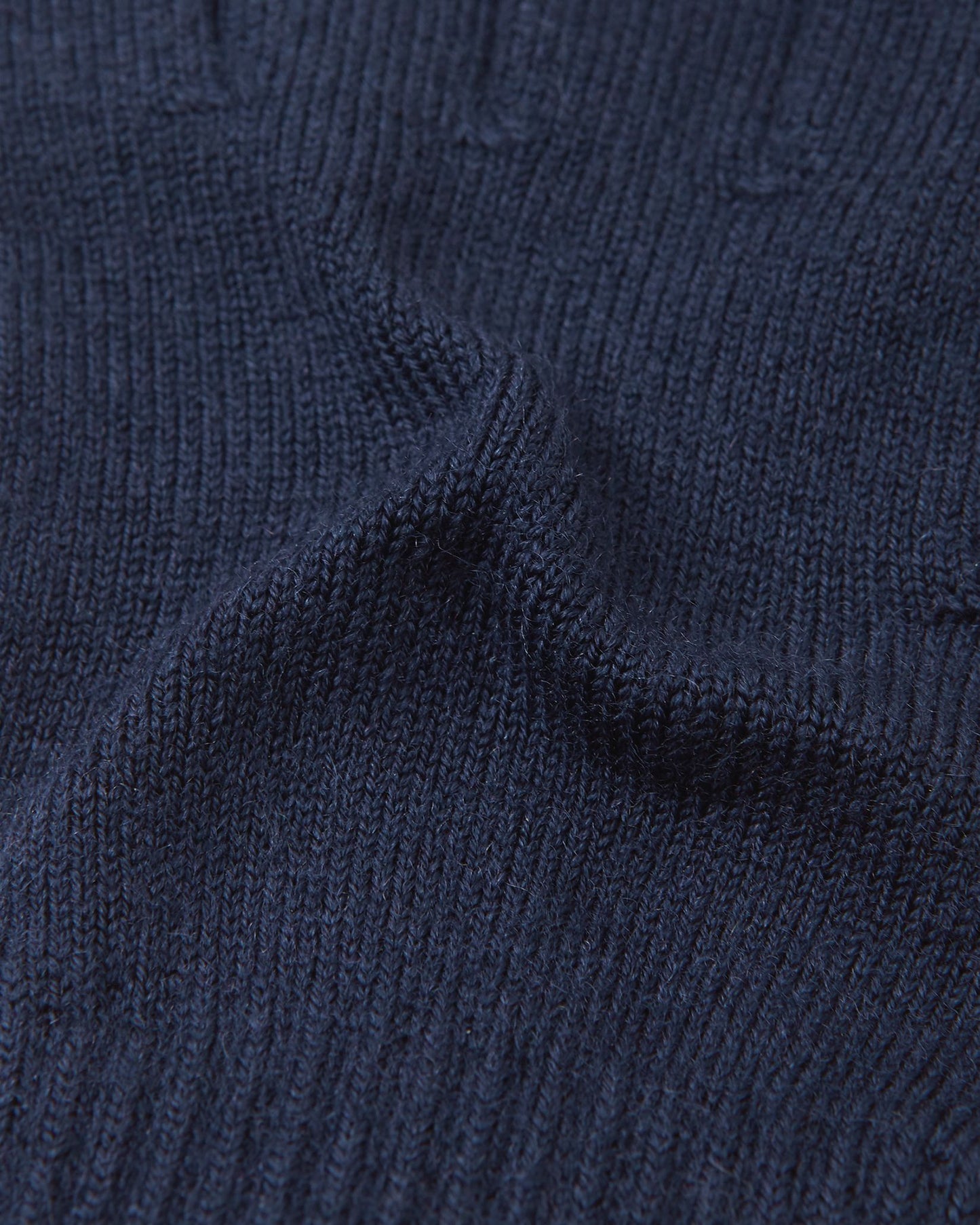 Sumpuu Merino Wool Blend Knit Mittens - Navy