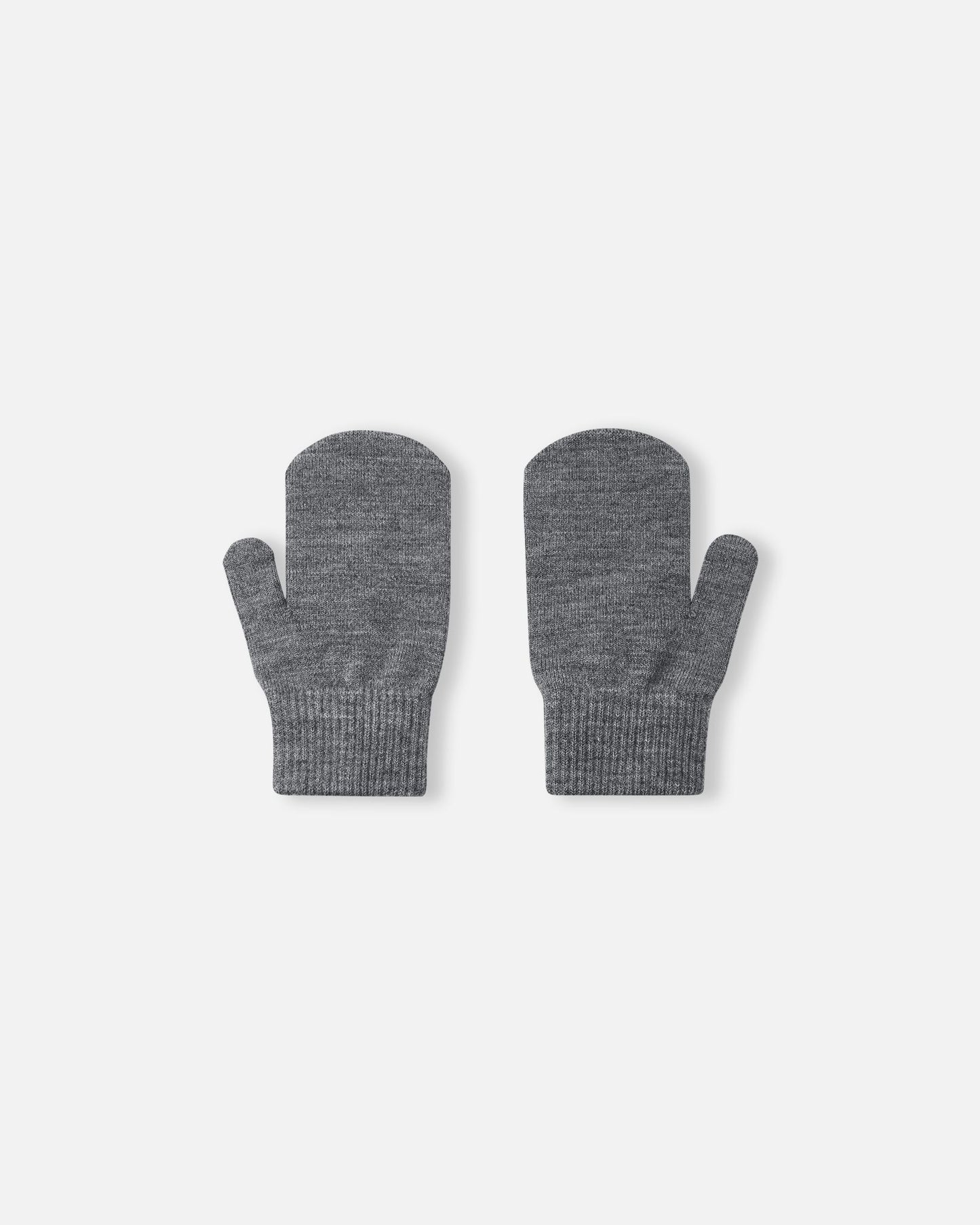 Sumpuu Merino Wool Blend Knit Mittens - Grey Melange