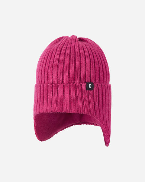 Kids' Merino Wool Beanie Mystinen - Rosy Berry