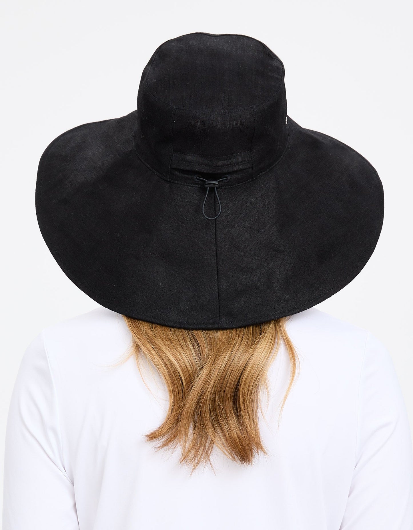 Ultra Wide Cotton UPF 50+ Linen Hat Adult - Black
