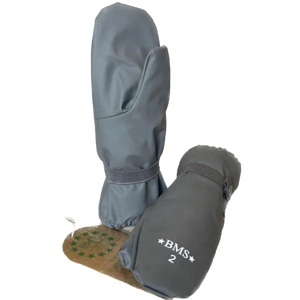 BMS Fleece Lined Rain Mitts - Grey