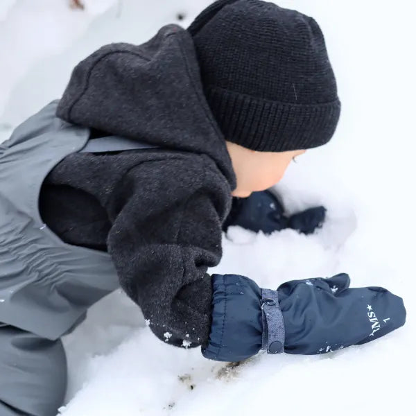 BMS Fleece Lined Rain Mitts - Blue