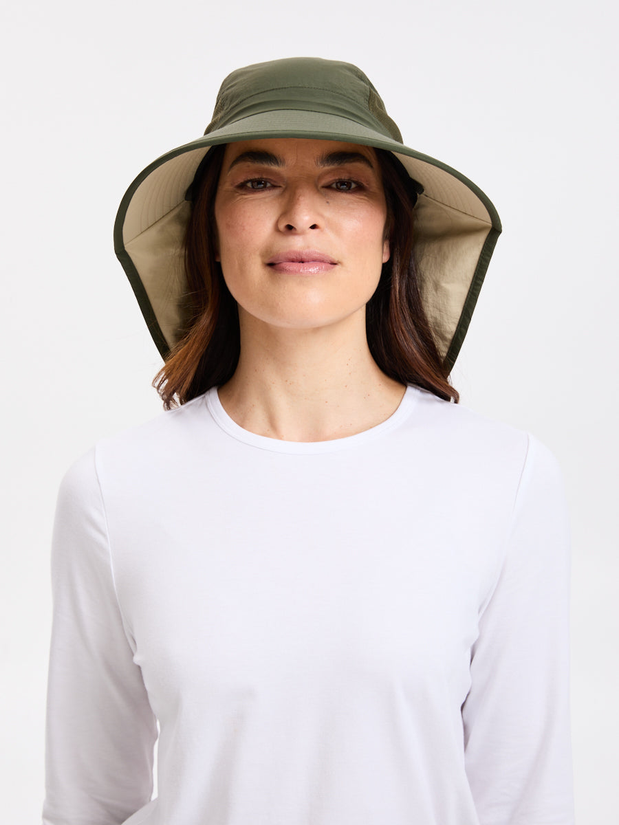 Trekker Sun Hat UPF 50+ Legionnaire Style Young - Khaki/Beige