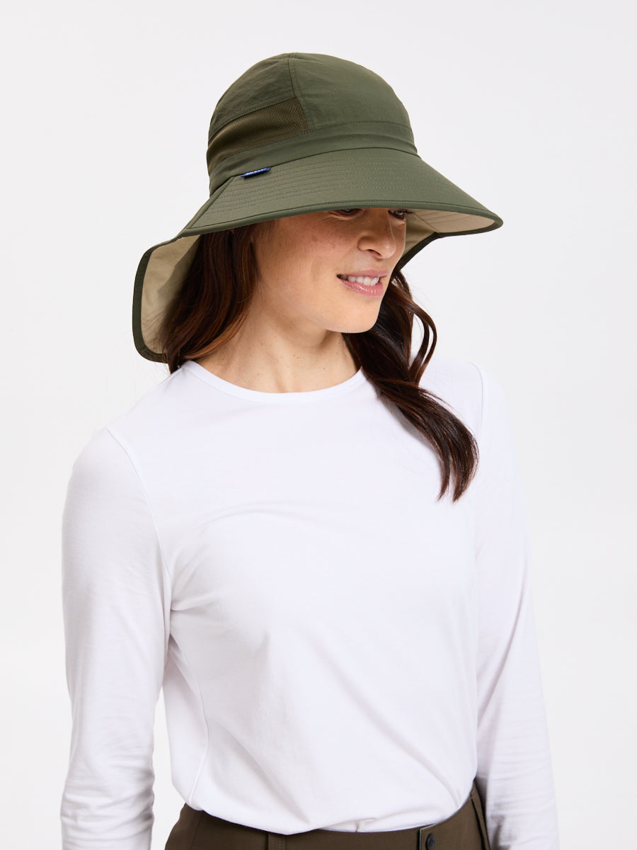 Trekker Sun Hat UPF 50+ Legionnaire Style Young - Khaki/Beige