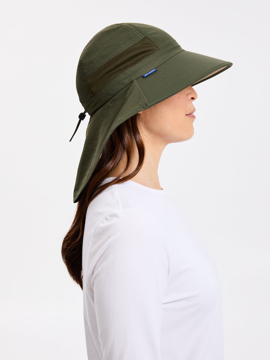 Trekker Sun Hat UPF 50+ Legionnaire Style Young - Khaki/Beige