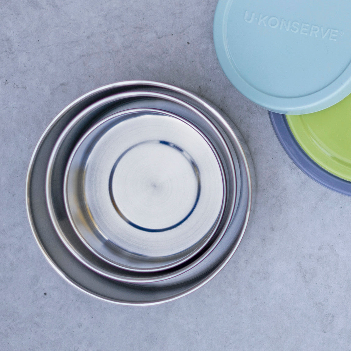 Round Nesting Trio Containers (Set of 3) - Tropical Sky