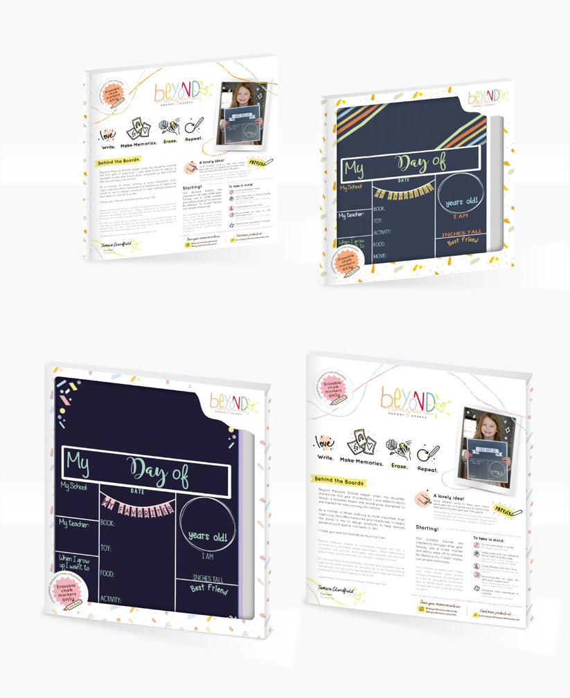 Back to School Erasable Board - Purple Confetti