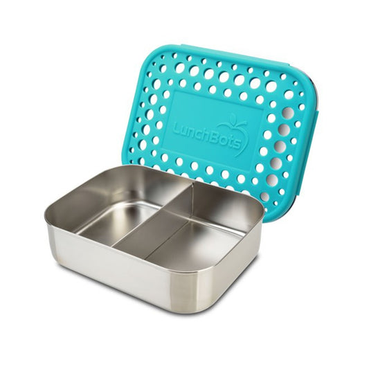 LunchBots Medium Duo Bento Box - Aqua