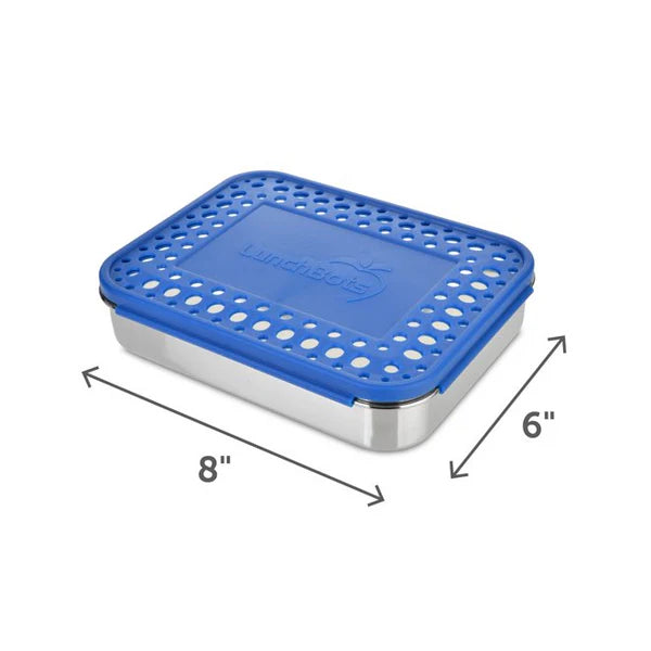 LunchBots Large Cinco 5 Compartment Bento Box - Blue