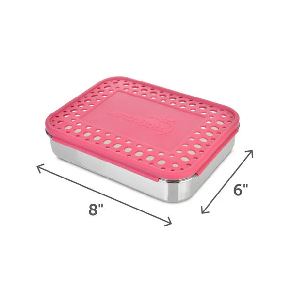 LunchBots Large Cinco 5 Compartment Bento Box - Pink