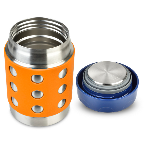 Lunchbots 12oz Tall Thermal Food Container - Orange Dots