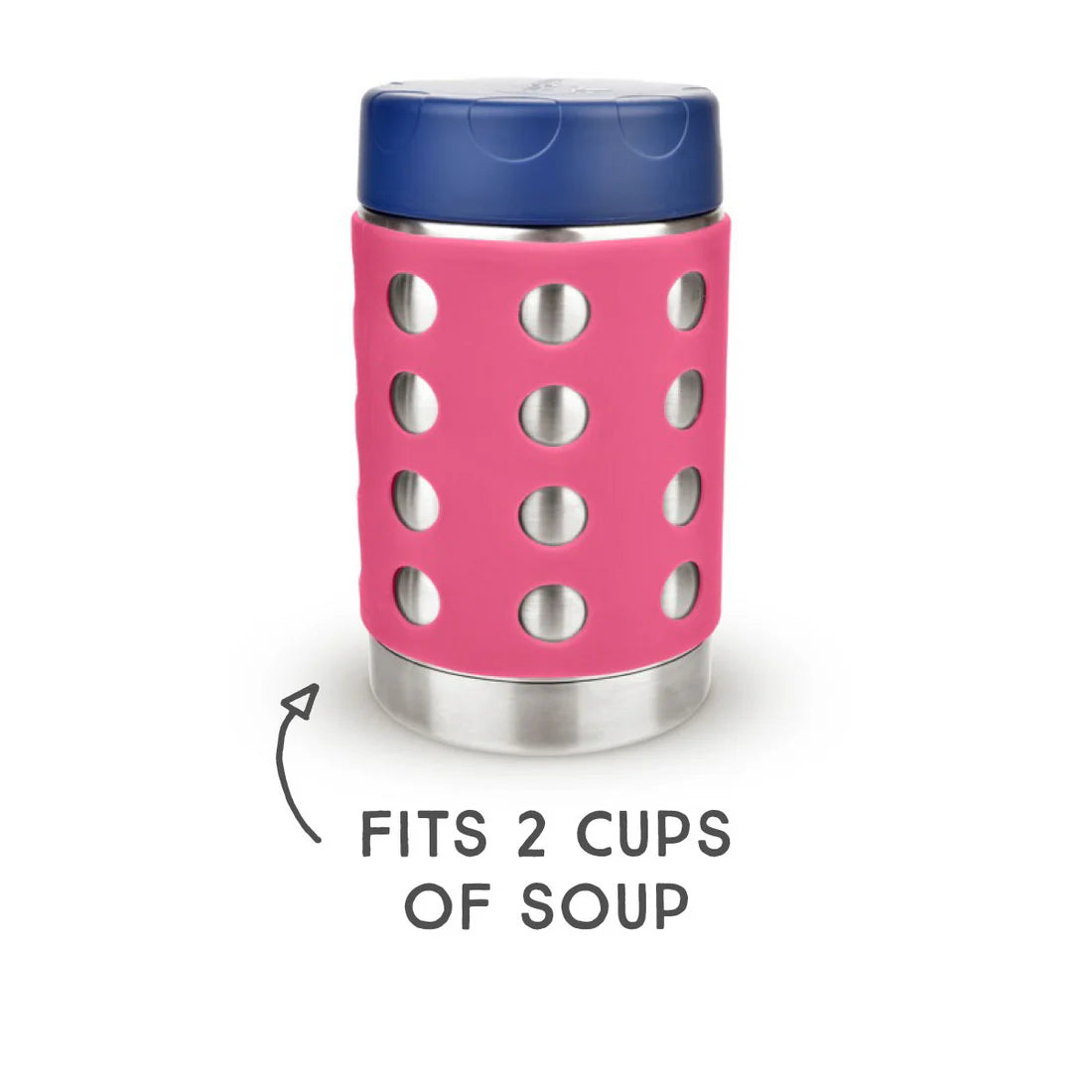 Lunchbots 16oz Tall Thermal Food Container - Pink Dots