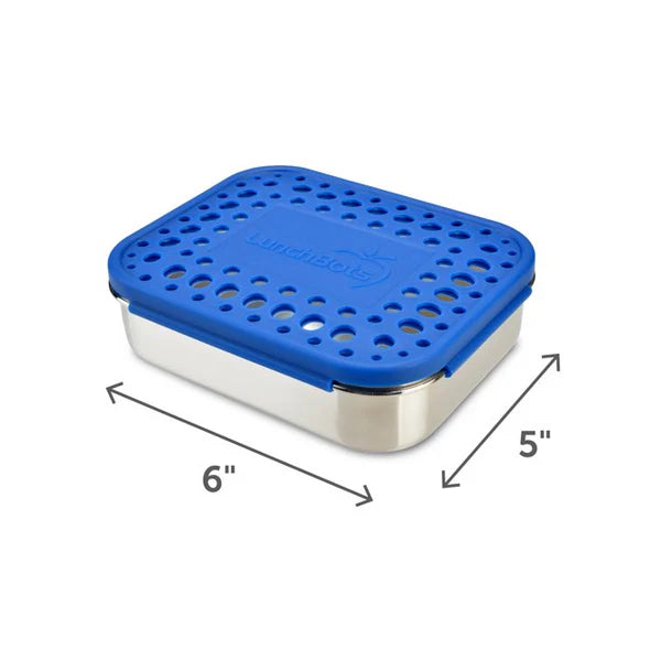 LunchBots Medium Duo Bento Box - Blue