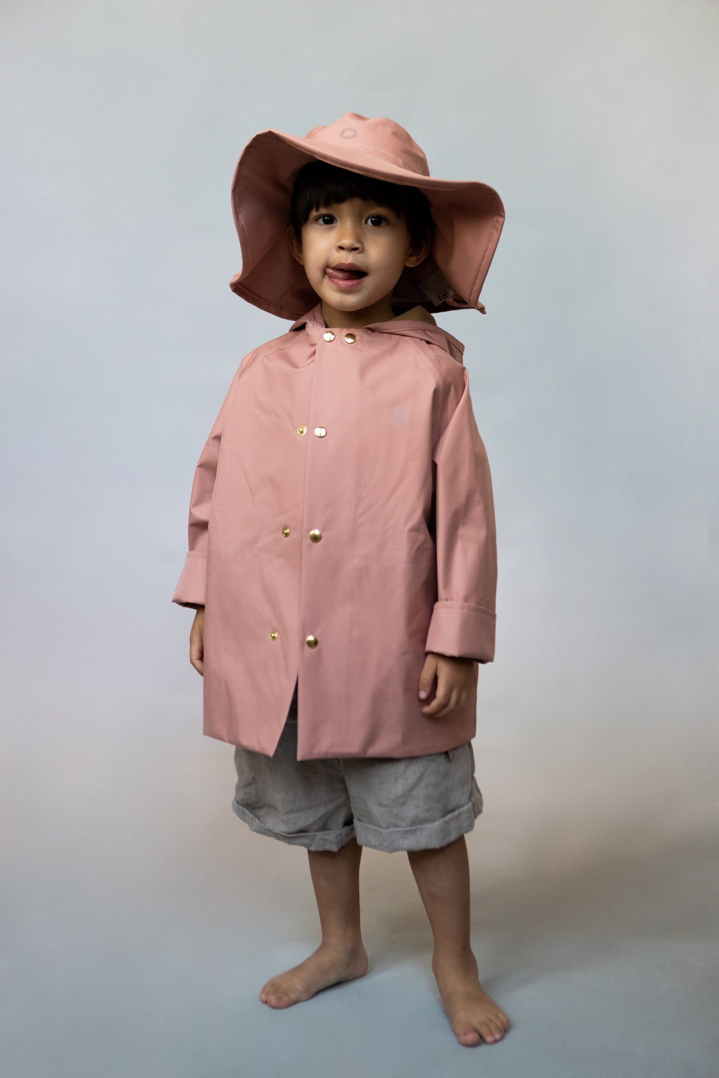 Midi Rain Coat - Beach Rose