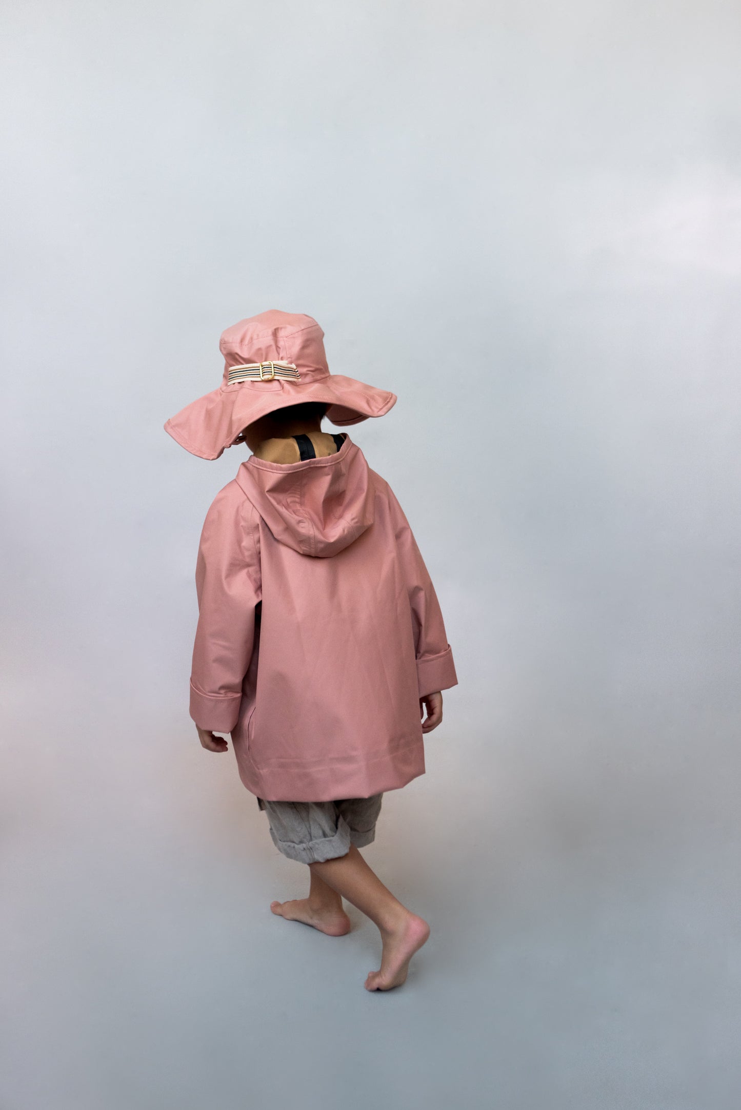 Midi Rain Coat - Beach Rose