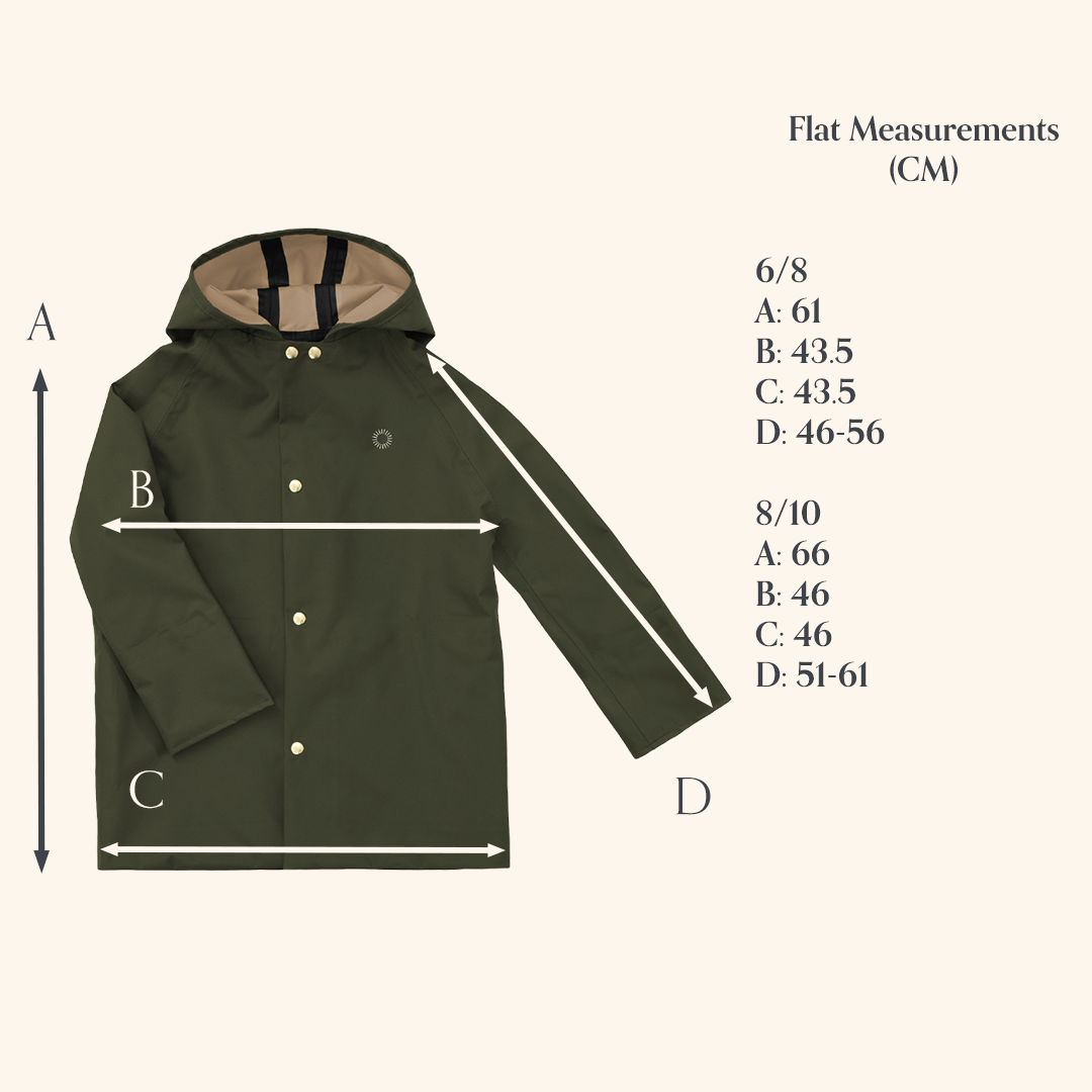 Midi Rain Coat - Bark