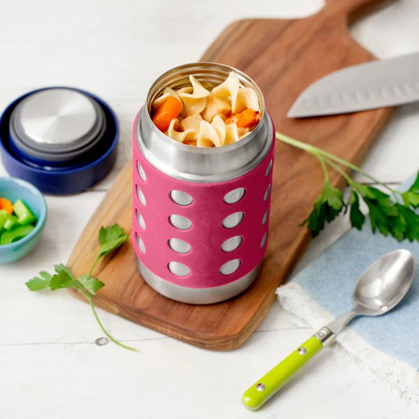 Lunchbots 16oz Tall Thermal Food Container - Pink Dots