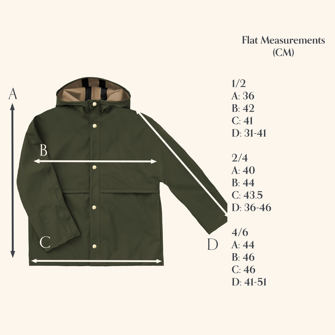 Parachute Rain Coat - Bark (4-6Y)