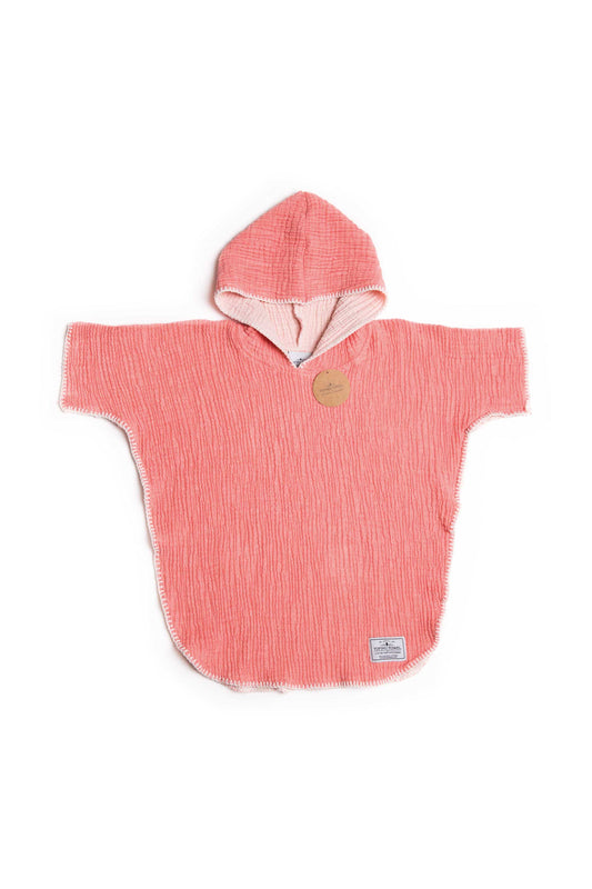 The Pebble Kids' Poncho - Coral