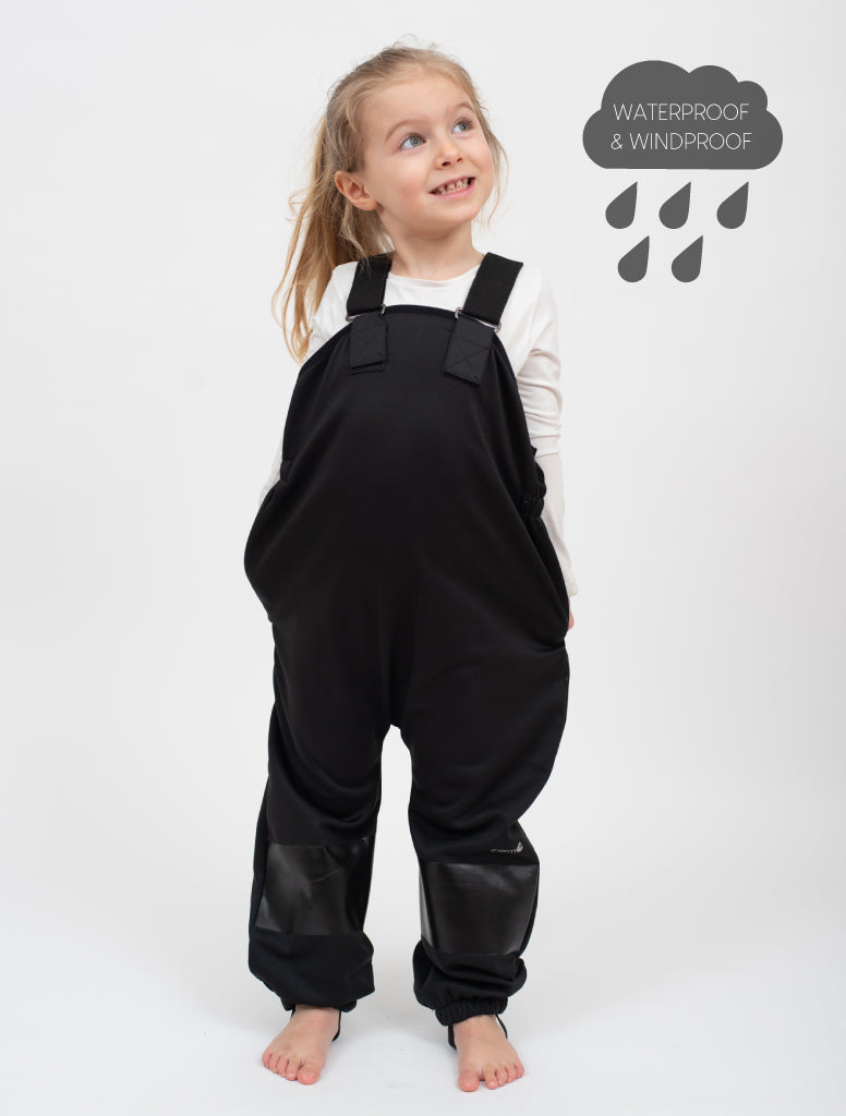 All-Weather Fleece Overalls - Black (4Y)