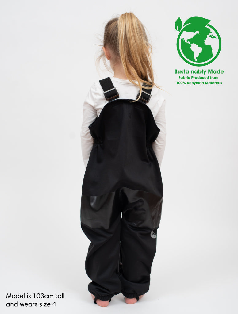 All-Weather Fleece Overalls - Black (4Y)