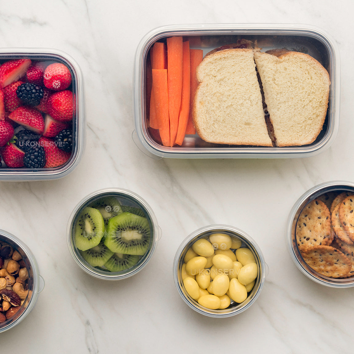 Round Nesting Trio Containers (Set of 3) - Clear