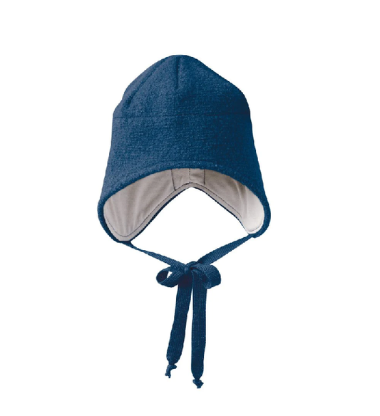 Children's Boiled Wool Hat - Navy