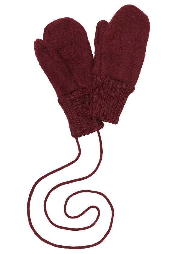 Boiled Wool Gloves - Cassis