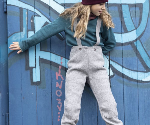 Boiled Wool Trousers - Grey