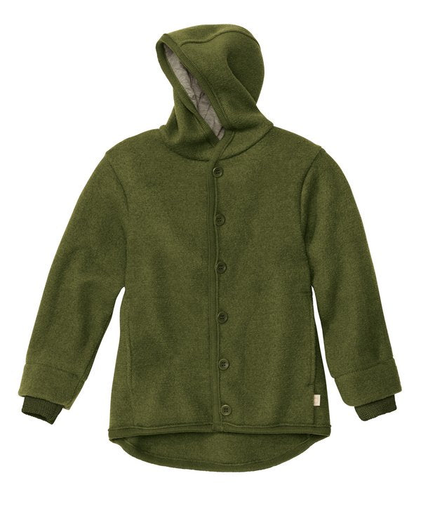 Boiled Wool Jacket - Olive