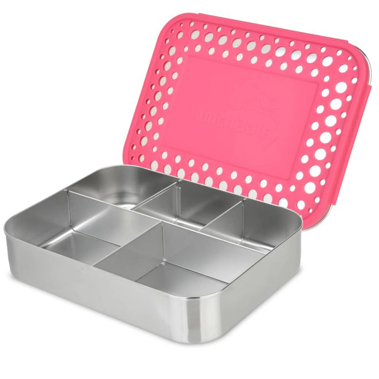 LunchBots Large Cinco 5 Compartment Bento Box - Pink