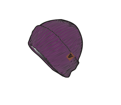 HWS Merino Wool Toque - Grape (Medium Rib)