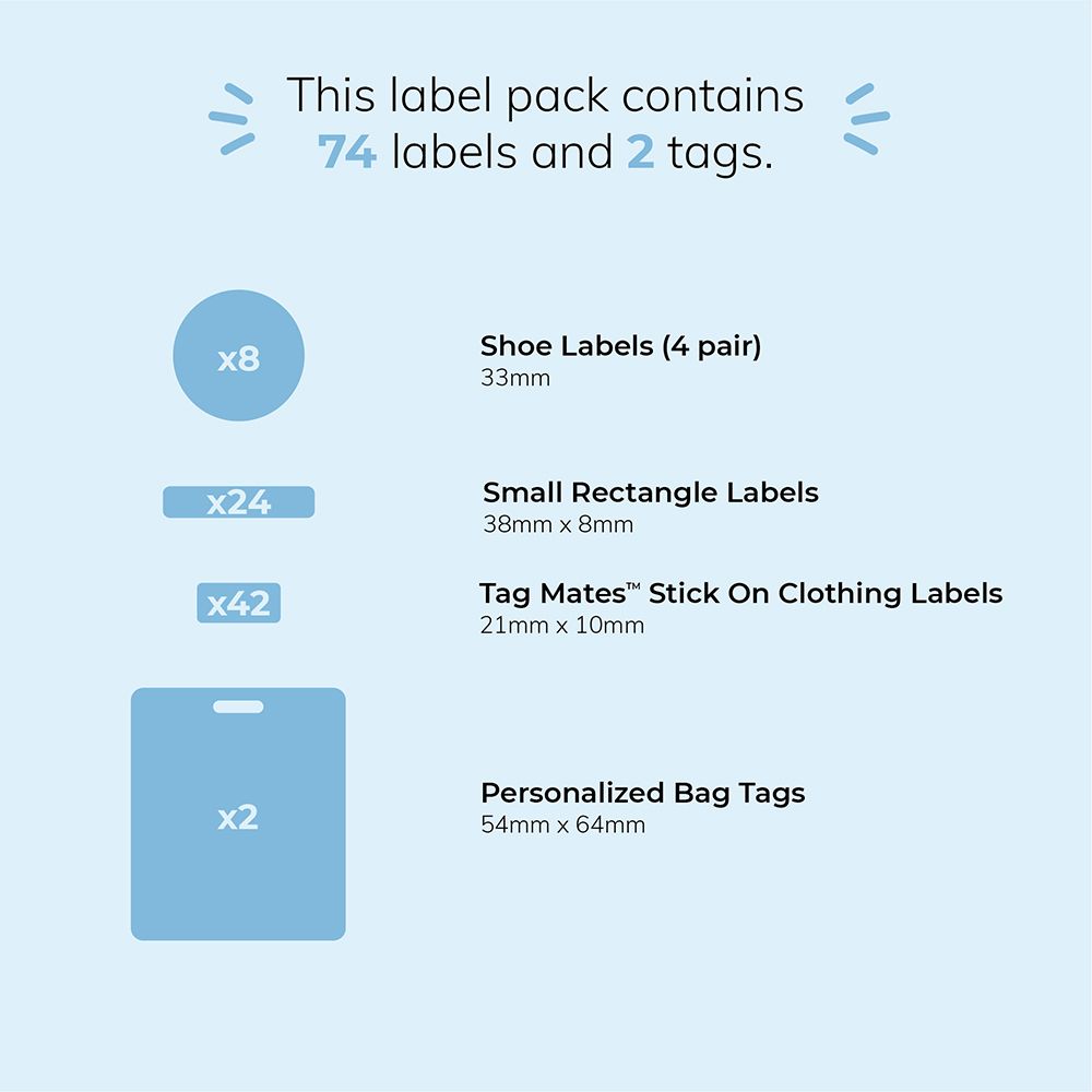 Starter Pack Labels - various styles