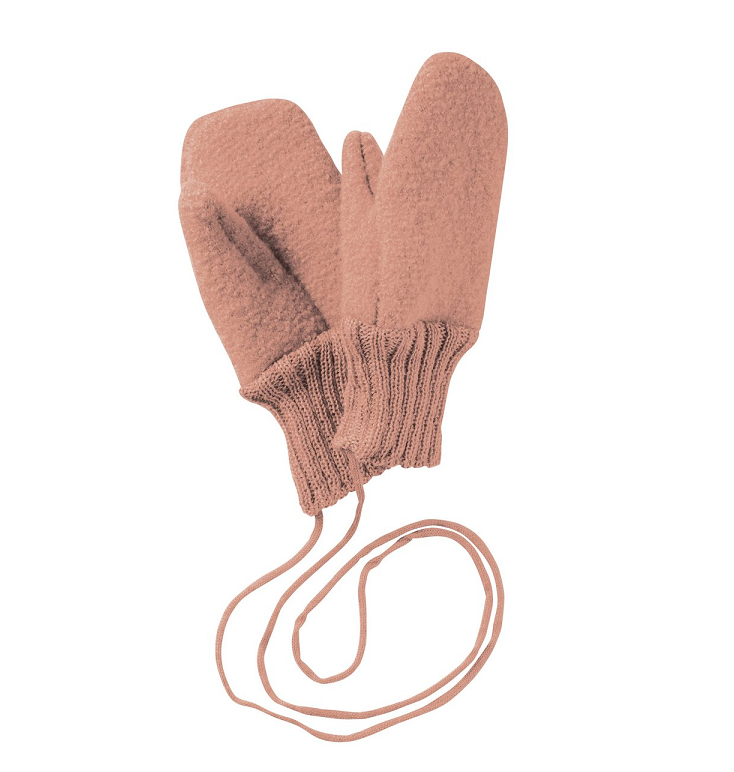 Boiled Wool Gloves - Rosé