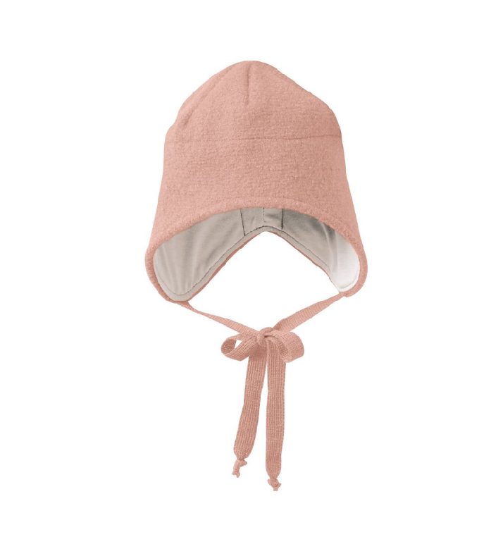 Children's Boiled Wool Hat - Rosé