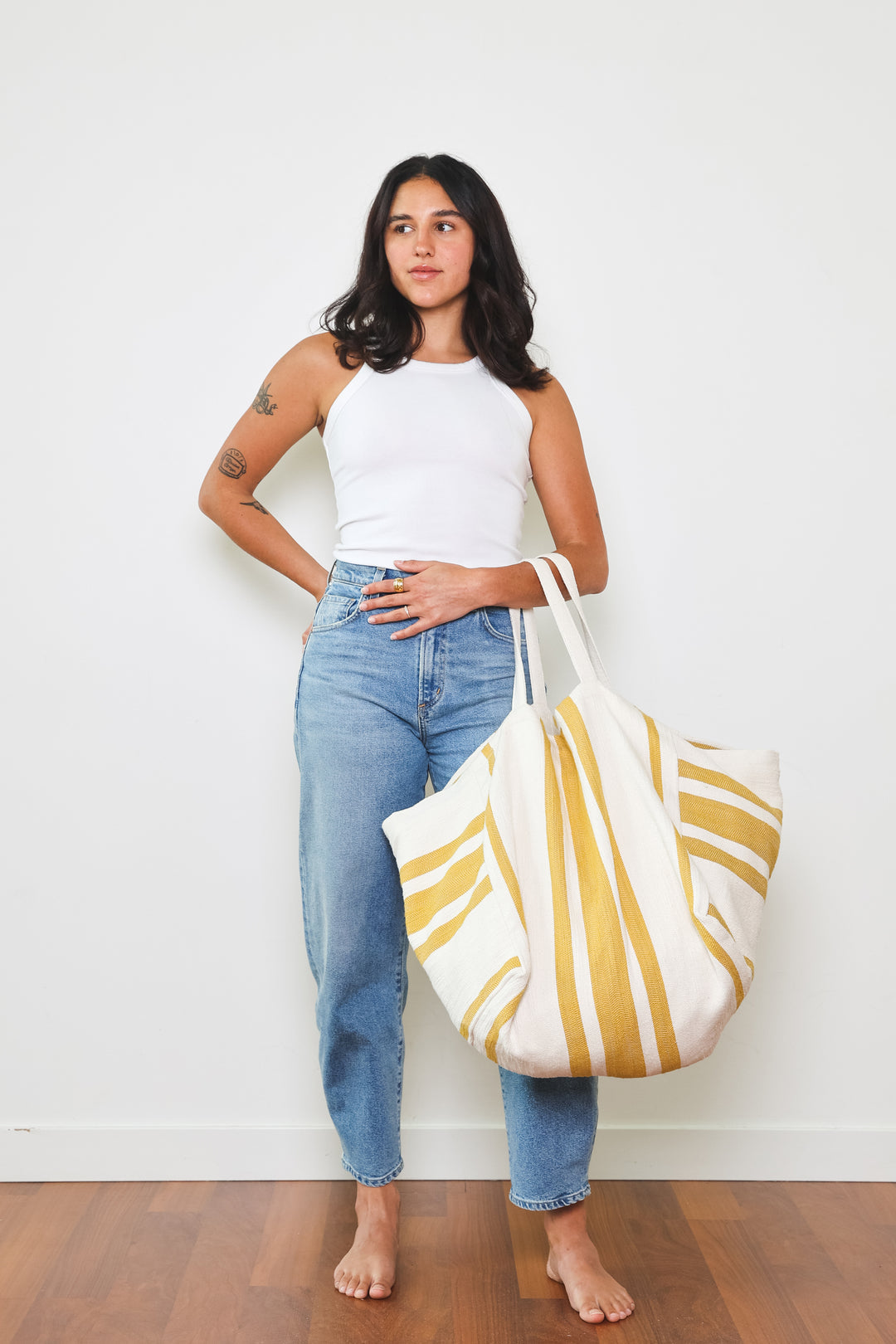 The Rey Tote Bag - Gold